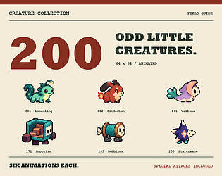 Creature Collection pixel art preview